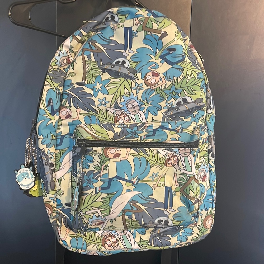 Rick & Morty backpack with charms!
